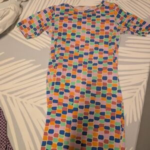 LuLaRoe Colorful Geometric Midi Dress